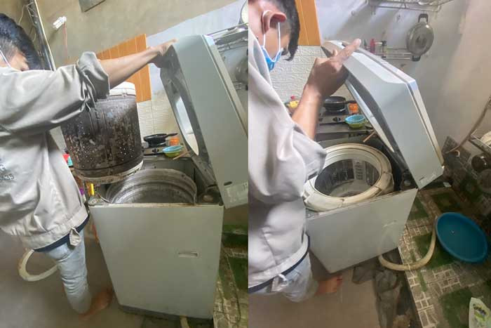 Dịch vụ vệ sinh máy giặt Panasonic chuyên nghiệp, tận tình