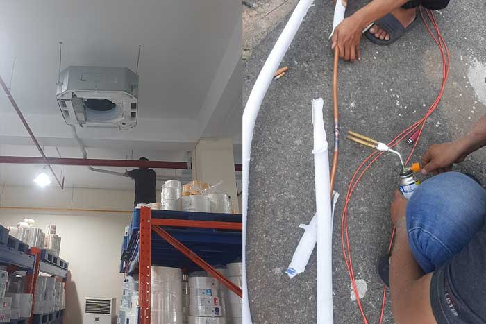 Dịch vụ vệ sinh máy lạnh âm trần quận Tân Bình